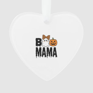 Boo Mama Halloween-Geist-Kürbis-Bogen-Design Ornament