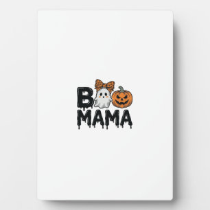 Boo Mama Halloween-Geist-Kürbis-Mutter-Shirt-Desig Fotoplatte