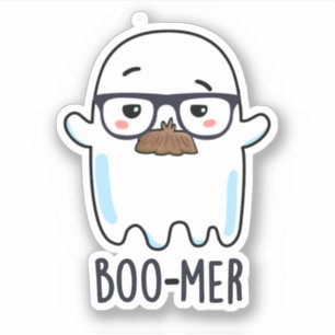 Boo-mer Funny Funny Middle Aged Ghost Pun Aufkleber