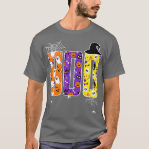 Boo mit Spinnen und Hexenhut Funny Halloween Fiebe T-Shirt