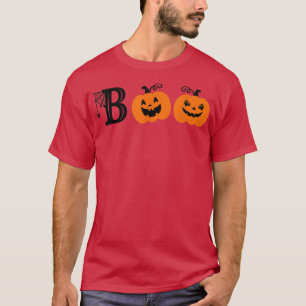 Boo mit Spinnen und Pumpkin lustige Kostüme glückl T-Shirt