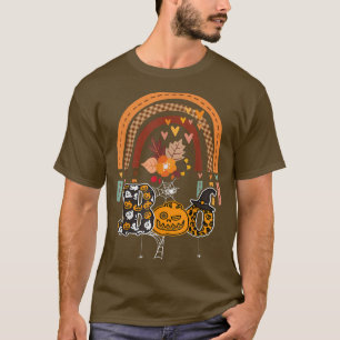 Boo mit Spinnen und Rotzhut Halloween Rainbow 2 T-Shirt