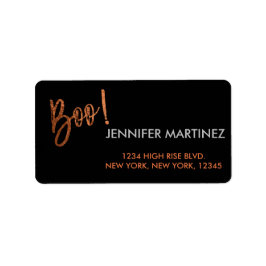 Boo! Modernes Halloween-Adresslabel Adressaufkleber