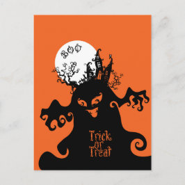 Boo Monster Trick oder Trete von Spooky House Postkarte