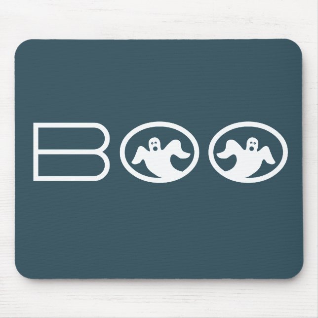 Boo Mousepad, Blau und Weiß Mousepad (Vorne)