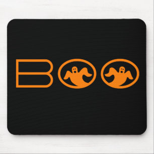 Boo Mousepad, Schwarz und Orange Mousepad