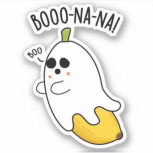 Boo-nana Funny Ghost Banana Pun Aufkleber