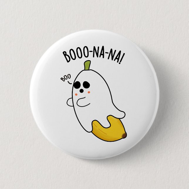 Boo-nana Funny Ghost Banana Pun Button (Vorderseite)