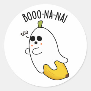 Boo-nana Funny Ghost Banana Pun Runder Aufkleber
