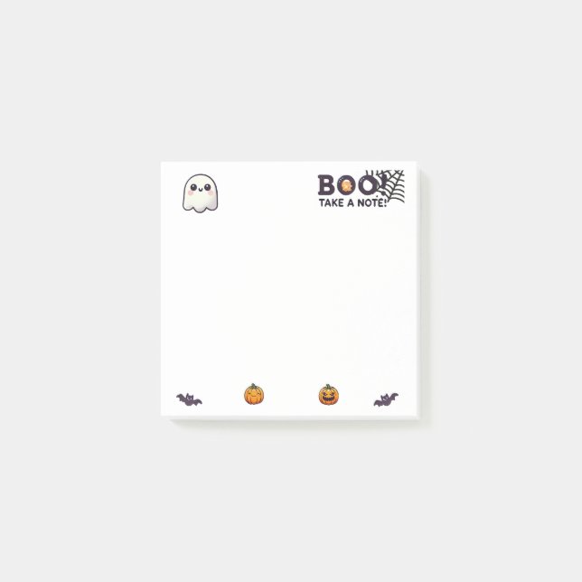 Boo! Nehmen Sie eine Notiz - Halloween Post-it-Not (Vorderseite)