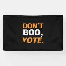 "Boo nicht, vote" schwarz-orange weißes Halloween