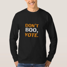 "Boo nicht, vote" schwarz-orange weißes Halloween T-Shirt