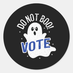 Boo nicht! Wahl Ghost Wahlen Demokratie Amerika Runder Aufkleber
