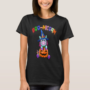 Boo Nicorn Halloween Beängstigende Frauen Spooky T-Shirt