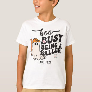 BOO Niedlich Ghost Funny Softball Baller Kids Base T-Shirt
