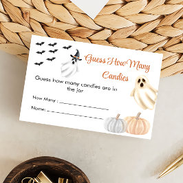 Boo Niedlich Ghost-Halloween-Party-Abschlusskarte Begleitkarte