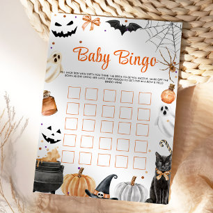 Boo Niedlich Ghost Halloween-Party Baby Bingo Game Einladung