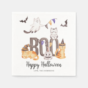 Boo Niedlich Happy Halloween Katzen Geister Kid's Serviette