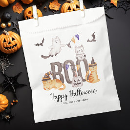 Boo Niedlich Happy Halloween Katzen Ghosts Pumpkin Geschenktütchen