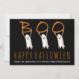 Boo! niedliche Gespenster moderner Happy Halloween