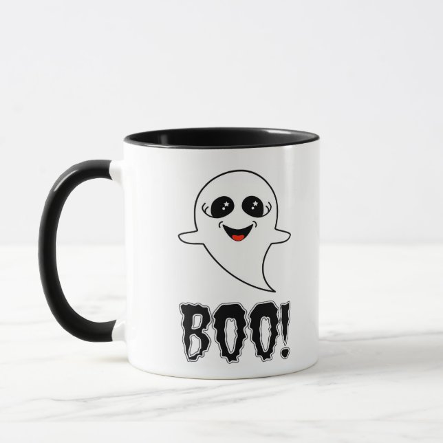 Boo! Niedliches Halloween von Lucas Retro Classic Tasse (Links)