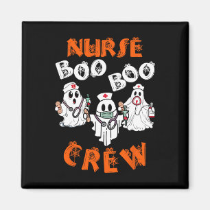 Boo Nurse Scrub Funny Ghost Halloween Kostüme Wom Magnet