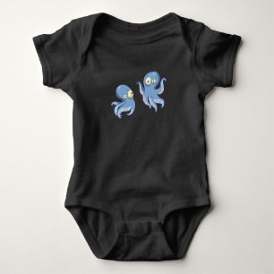 Boo Octopus Blue Kids Bekleidung & Dekoration Baby Strampler
