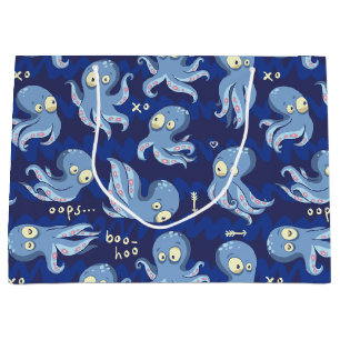 Boo Octopus Blue Kids Bekleidung & Dekoration Große Geschenktüte