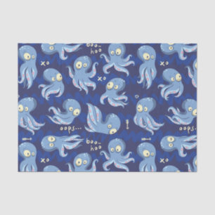 Boo Octopus Blue Kids Bekleidung & Dekoration Seidenpapier