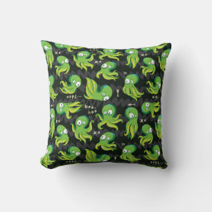 Boo Octopus Grüne Kinder Kleidung & Dekoration Kissen