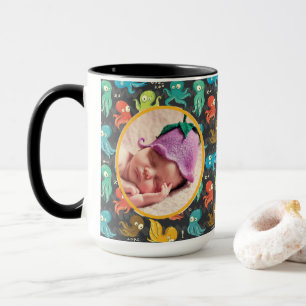 Boo Octopus Niedlich farbenfrohe Kinder Décor Foto Tasse