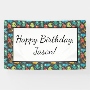 Boo Octopus Niedlich Multicolor Kids Bekleidung &  Banner