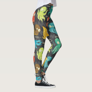 Boo Octopus Niedlich Multicolor Kids Bekleidung &  Leggings