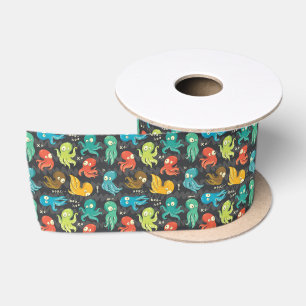 Boo Octopus Niedlich Multicolor Kids Bekleidung & Satinband
