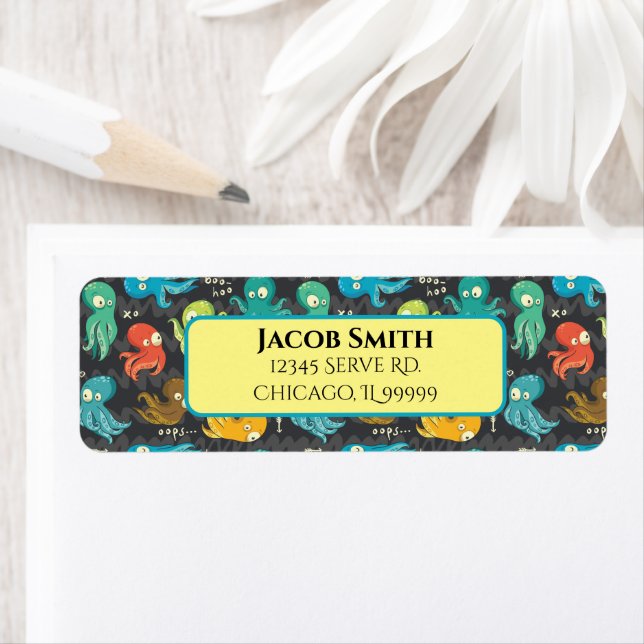 Boo Octopus Niedlich Multicolor Kinder Rücksendead (Insitu)