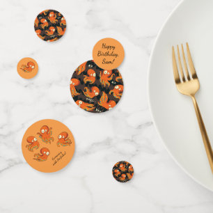 Boo Octopus Orange & Black Kids Kleidung & Dekorat Konfetti