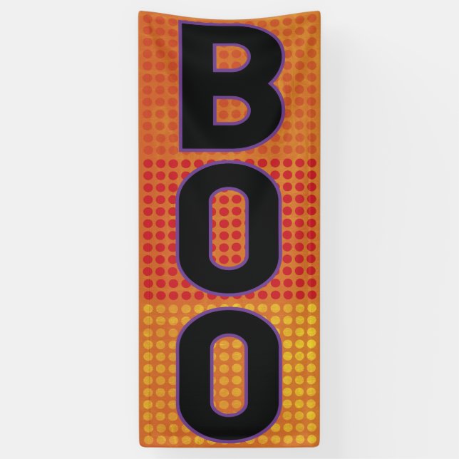 Boo-orange Tupfen Halloween Banner (Vertikal)