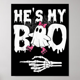 Boo-Paar passende Geist Halloween-Rollschuh Poster