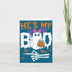 Boo passendes Paar Halloween lustig Boo Karte