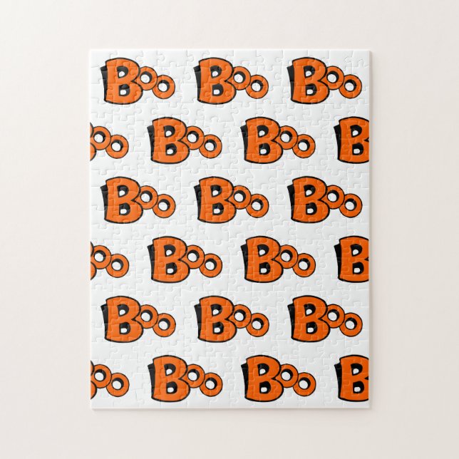 Boo Pattern Halloween frustriert Puzzle (Vertikal)