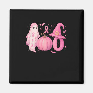 Boo Pink Ghost Witch Brustkrebs Bewusstsein Hallo Magnet