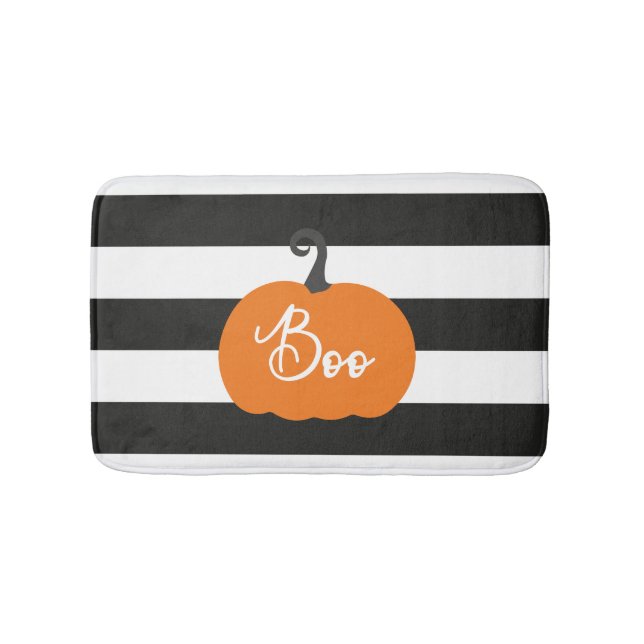 "Boo" Pumpkin Halloween Badematte (Vorderseite)