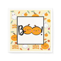 Boo Pumpkin Halloween-Party Napkins