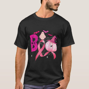 Boo Pumpkin Rosa Ribbon Brustkrebs Hallow T-Shirt