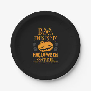 Boo Pumpkin Sarcastic Funny Halloween-Kostüm Pappteller