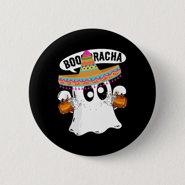 Boo-racha Halloween Niedlich Ghost Boo Borracha Ci Button (Vorderseite)