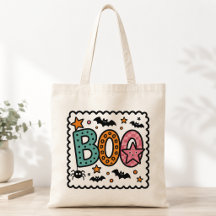 Boo-Rahmen mit geschwungenem Rand Halloween-Fleder
