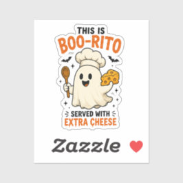 „Boo-Rito mit extra Käse serviert“ Design Aufkleber