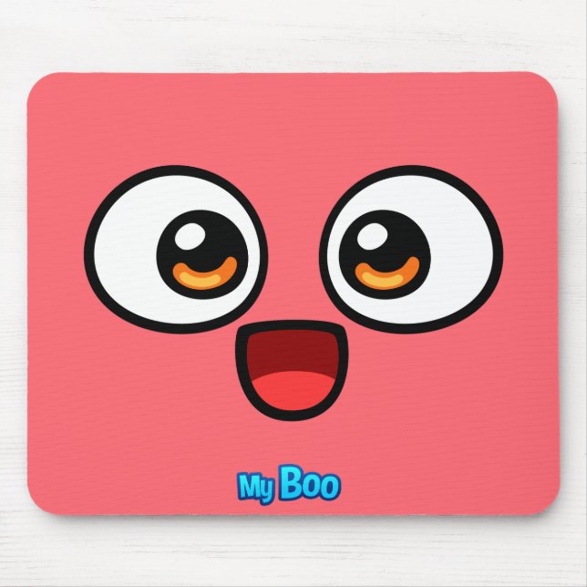 Boo-rote Mausunterlage Mousepad (Vorne)