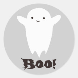 Boo! Runder Aufkleber